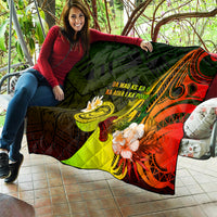 Hawaii State Motto Quilt Hawaiian Tribal Reggae Hammerhead Shark LT05 - Polynesian Pride