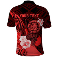 Personalised Hawaii State Motto Polo Shirt Hawaiian Tribal Red Hammerhead Shark LT05 - Polynesian Pride
