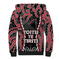 Aotearoa Waitangi Day Sherpa Hoodie Maori Warrior Tribal Tattoo LT05 - Polynesian Pride