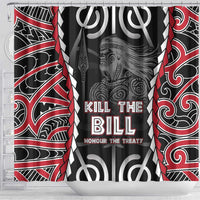 Aotearoa Waitangi Day Shower Curtain Maori Warrior Tribal Tattoo