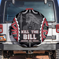 Aotearoa Waitangi Day Spare Tire Cover Maori Warrior Tribal Tattoo LT05 Black - Polynesian Pride