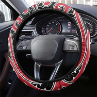 Aotearoa Waitangi Day Steering Wheel Cover Maori Warrior Tribal Tattoo LT05 - Polynesian Pride