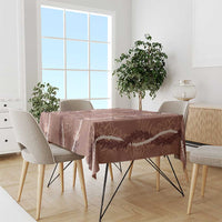 Hawaii Maile Lei Tablecloth With Brown Monstera Pattern LT05 - Polynesian Pride