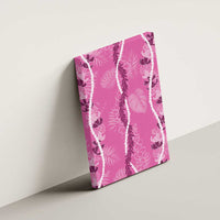 Hawaii Maile Lei Canvas Wall Art With Pink Monstera Pattern LT05 - Polynesian Pride