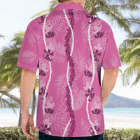 Hawaii Maile Lei Hawaiian Shirt With Pink Monstera Pattern LT05 - Polynesian Pride