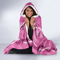 Hawaii Maile Lei Hooded Blanket With Pink Monstera Pattern LT05 - Polynesian Pride