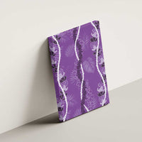 Hawaii Maile Lei Canvas Wall Art With Violet Monstera Pattern LT05 - Polynesian Pride