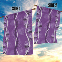 Hawaii Maile Lei Garden Flag With Violet Monstera Pattern LT05 - Polynesian Pride