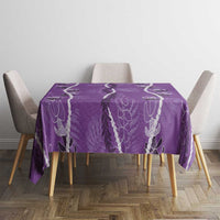 Hawaii Maile Lei Tablecloth With Violet Monstera Pattern LT05 - Polynesian Pride