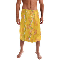 Hawaii Maile Lei Lavalava With Yellow Monstera Pattern