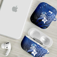 Polynesia Hammerhead Shark AirPods Case Blue Tribal Pattern With Plumeria LT05 - Polynesian Pride