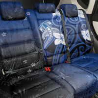 Polynesia Hammerhead Shark Back Car Seat Cover Blue Tribal Pattern With Plumeria LT05 - Polynesian Pride