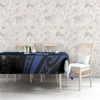 Polynesia Hammerhead Shark Tablecloth Blue Tribal Pattern With Plumeria LT05 - Polynesian Pride