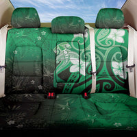 Polynesia Hammerhead Shark Back Car Seat Cover Green Tribal Pattern With Plumeria LT05 One Size Green - Polynesian Pride