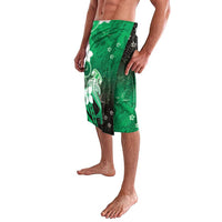 Polynesia Hammerhead Shark Lavalava Green Tribal Pattern With Plumeria LT05 - Polynesian Pride