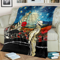 Kei Wareware Tatou New Zealand ANZAC Day Blanket Starry Night Inspo Style LT05 - Polynesian Pride