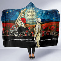 Kei Wareware Tatou New Zealand ANZAC Day Hooded Blanket Starry Night Inspo Style LT05 - Polynesian Pride