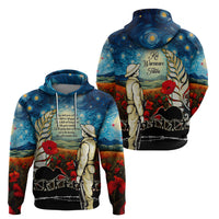 Kei Wareware Tatou New Zealand ANZAC Day Zip Hoodie Starry Night Inspo Style LT05 - Polynesian Pride