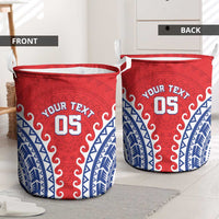 Custom Tuamotu Archipelago Laundry Basket Polynesian Tribal Tattoo LT05 - Polynesian Pride