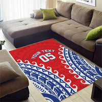 Custom Tuamotu Archipelago Area Rug Polynesian Tribal Tattoo LT05 - Polynesian Pride