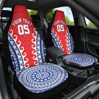Custom Tuamotu Archipelago Car Seat Cover Polynesian Tribal Tattoo LT05 One Size Red - Polynesian Pride
