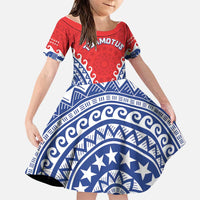 Custom Tuamotu Archipelago Family Matching Off Shoulder Maxi Dress and Hawaiian Shirt Polynesian Tribal Tattoo