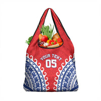 Custom Tuamotu Archipelago Grocery Bag Polynesian Tribal Tattoo LT05 1-pack One Size Red - Polynesian Pride