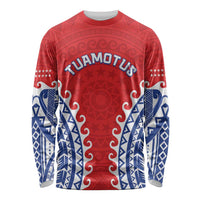 Custom Tuamotu Archipelago Long Sleeve Shirt Polynesian Tribal Tattoo LT05 Unisex Red - Polynesian Pride