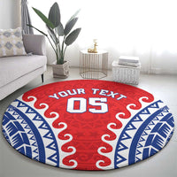 Custom Tuamotu Archipelago Round Carpet Polynesian Tribal Tattoo LT05 - Polynesian Pride
