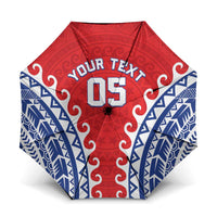 Custom Tuamotu Archipelago Umbrella Polynesian Tribal Tattoo LT05 One Size Folded 11.42 inch Opened Diameter 37.4 inch Red - Polynesian Pride
