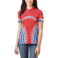 Custom Tuamotu Archipelago Women Polo Shirt Polynesian Tribal Tattoo LT05 - Polynesian Pride