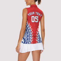 Custom Tuamotu Archipelago Women Sleeveless Polo Shirt Polynesian Tribal Tattoo LT05 - Polynesian Pride