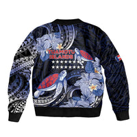 Tuamotu Islands Bomber Jacket Polynesian Pattern With Turtle LT05 - Polynesian Pride
