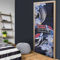 Tuamotu Islands Door Cover Polynesian Pattern With Turtle LT05 - Polynesian Pride
