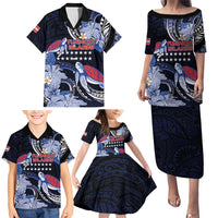 Tuamotu Islands Family Matching Puletasi and Hawaiian Shirt Polynesian Pattern With Turtle LT05 - Polynesian Pride