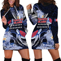 Tuamotu Islands Hoodie Dress Polynesian Pattern With Turtle LT05 - Polynesian Pride
