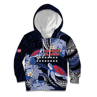 Tuamotu Islands Kid Hoodie Polynesian Pattern With Turtle LT05 Hoodie Black - Polynesian Pride