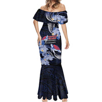 Tuamotu Islands Mermaid Dress Polynesian Pattern With Turtle LT05 - Polynesian Pride