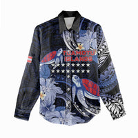 Tuamotu Islands Women Casual Shirt Polynesian Pattern With Turtle LT05 - Polynesian Pride