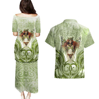 New Zealand Maori Fairy Patupaiarehe Couples Matching Puletasi and Hawaiian Shirt Polynesian Style LT05 - Polynesian Pride