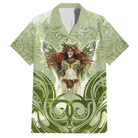 New Zealand Maori Fairy Patupaiarehe Family Matching Long Sleeve Bodycon Dress and Hawaiian Shirt Polynesian Style LT05 Dad's Shirt - Short Sleeve Red - Polynesian Pride