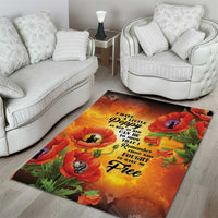 ANZAC Day Red Poppy Area Rug Honoring The ANZAC Spirit