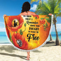 ANZAC Day Red Poppy Beach Blanket Honoring The ANZAC Spirit LT05 - Polynesian Pride