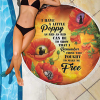 ANZAC Day Red Poppy Beach Blanket Honoring The ANZAC Spirit LT05 - Polynesian Pride