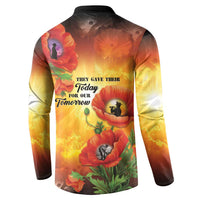 ANZAC Day Red Poppy Button Sweatshirt Honoring The ANZAC Spirit LT05 - Polynesian Pride