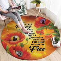 ANZAC Day Red Poppy Round Carpet Honoring The ANZAC Spirit