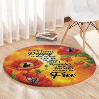 ANZAC Day Red Poppy Round Carpet Honoring The ANZAC Spirit