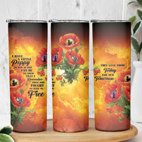 ANZAC Day Red Poppy Skinny Tumbler Honoring The ANZAC Spirit
