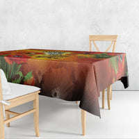 ANZAC Day Red Poppy Tablecloth Honoring The ANZAC Spirit LT05 - Polynesian Pride