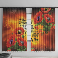 ANZAC Day Red Poppy Window Curtain Honoring The ANZAC Spirit LT05 With Hooks Orange - Polynesian Pride